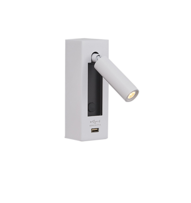 WINSLOW 1W Surface Mount Wall Light with USB Port